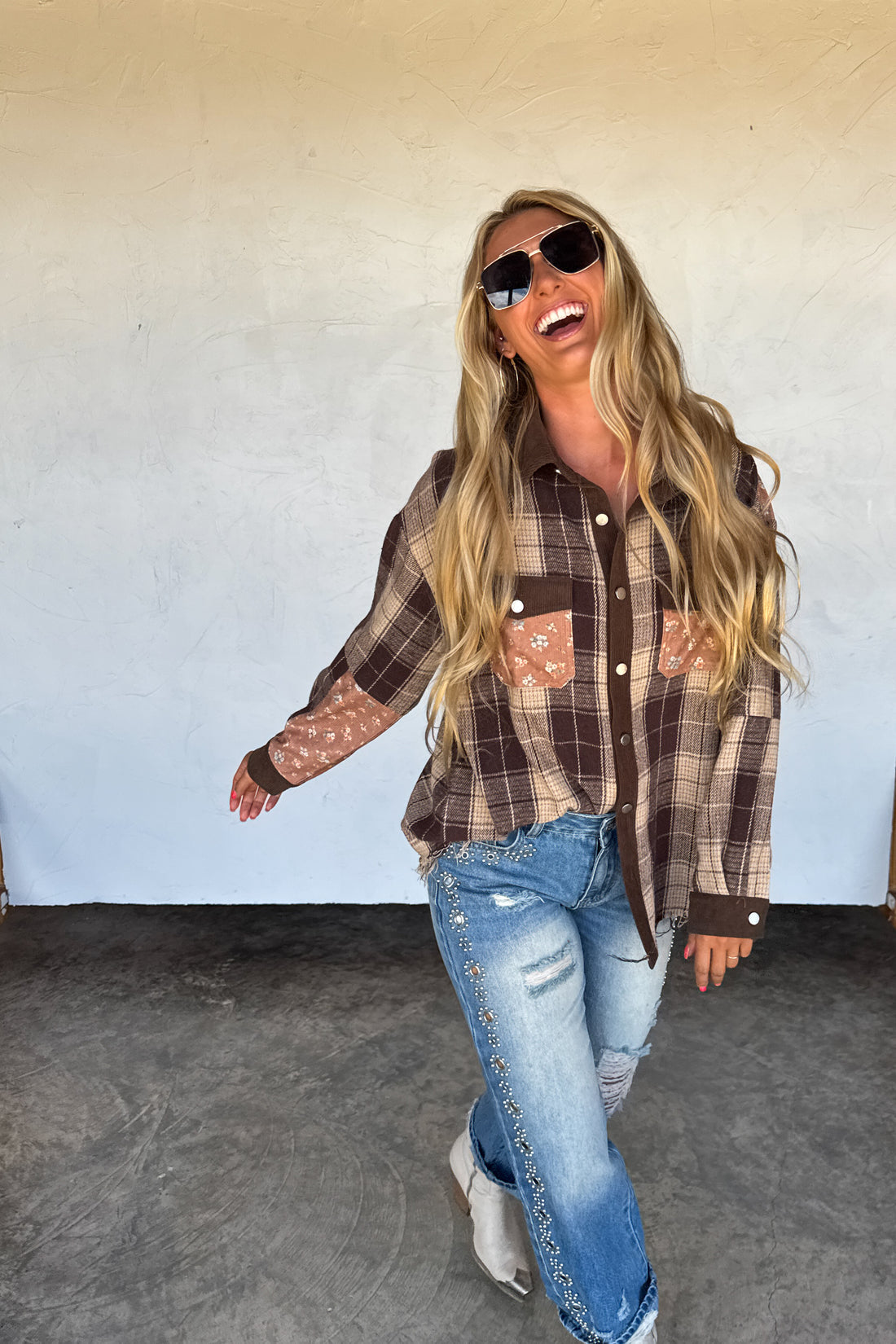PREORDER- SCARLETT PLAID SHACKET