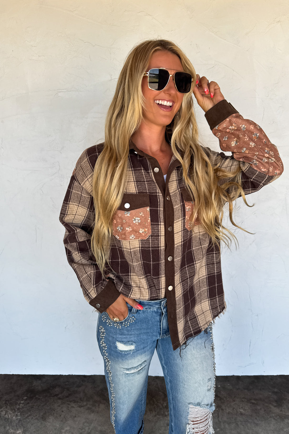 PREORDER- SCARLETT PLAID SHACKET