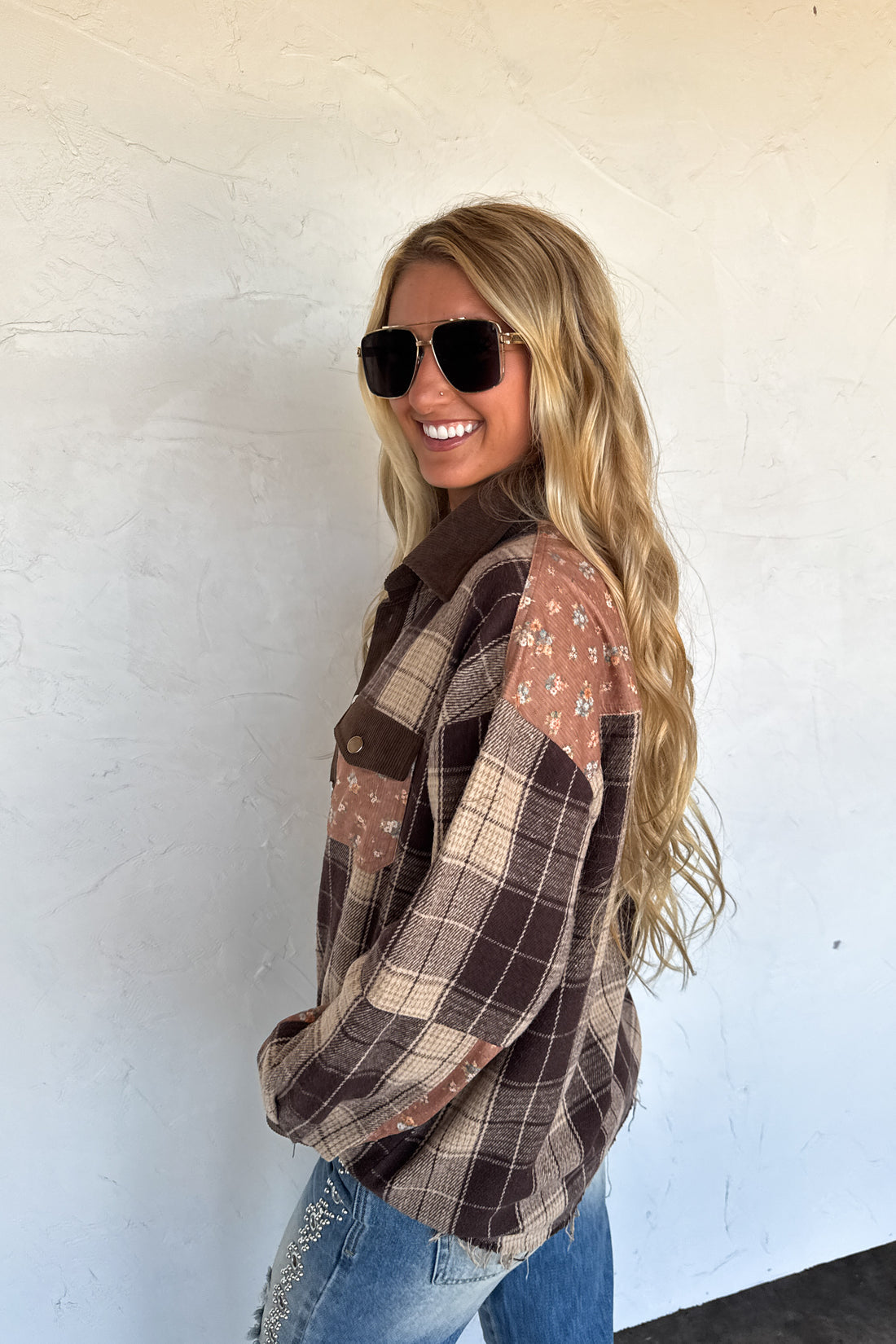 PREORDER- SCARLETT PLAID SHACKET