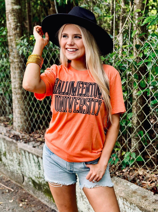 HALLOWEENTOWN UNIVERSITY VARSITY OUTLINE PUFF TEE