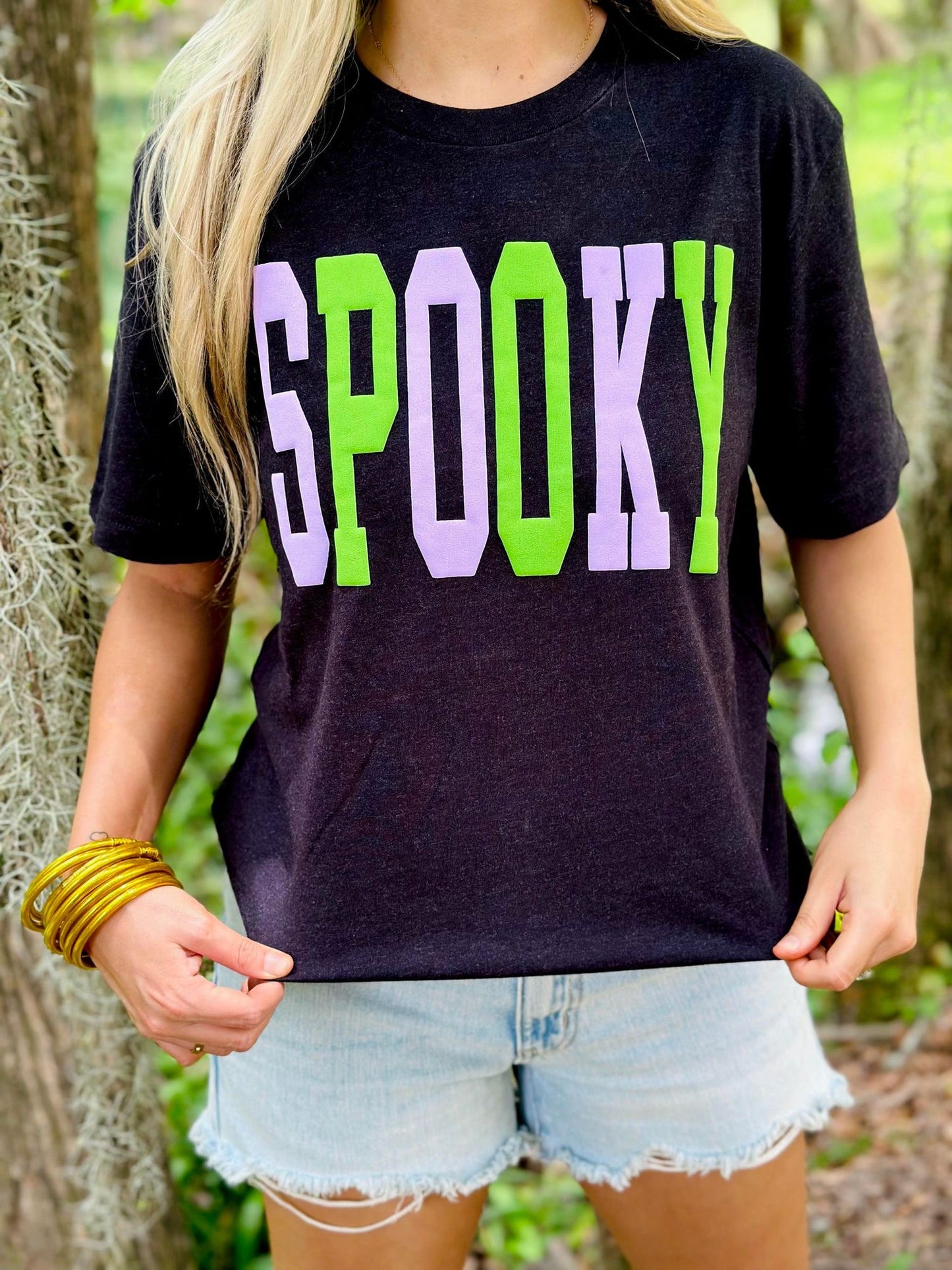 SPOOKY TALL MULTI COLOR PUFF TEE