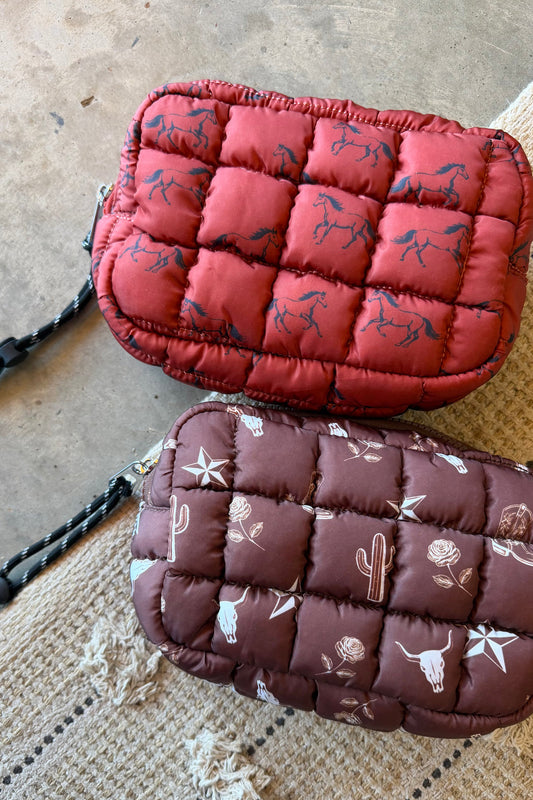 PREORDER- WESTERN MINI PUFF CLUTCH BAG