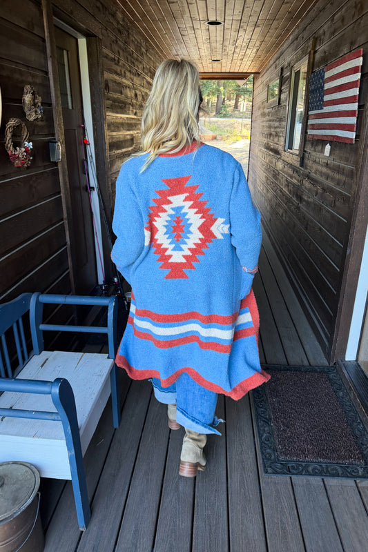 PREORDER- WESTERN CLOUD CARDIGAN