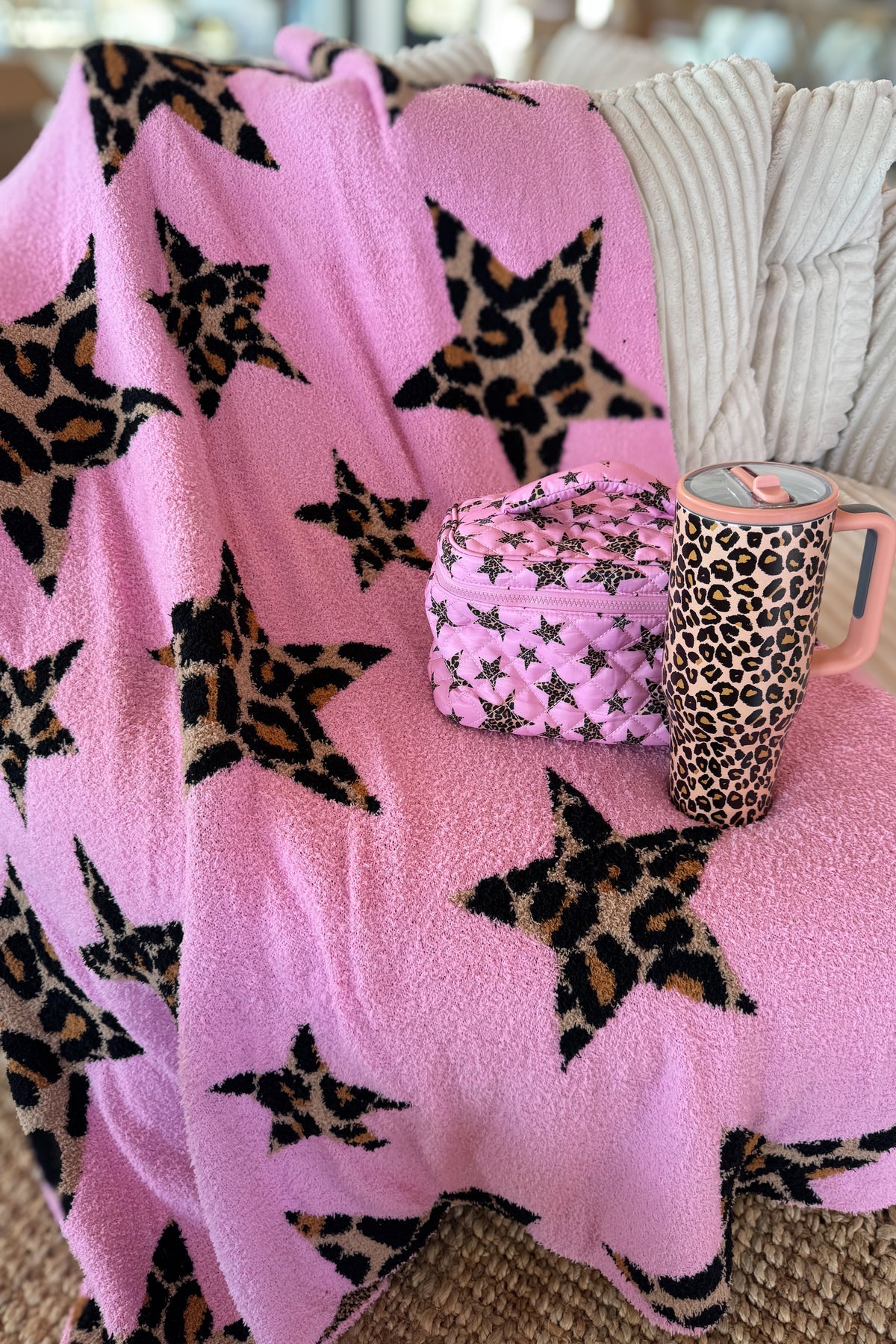 CHEETAH & STAR CLOUD BLANKET
