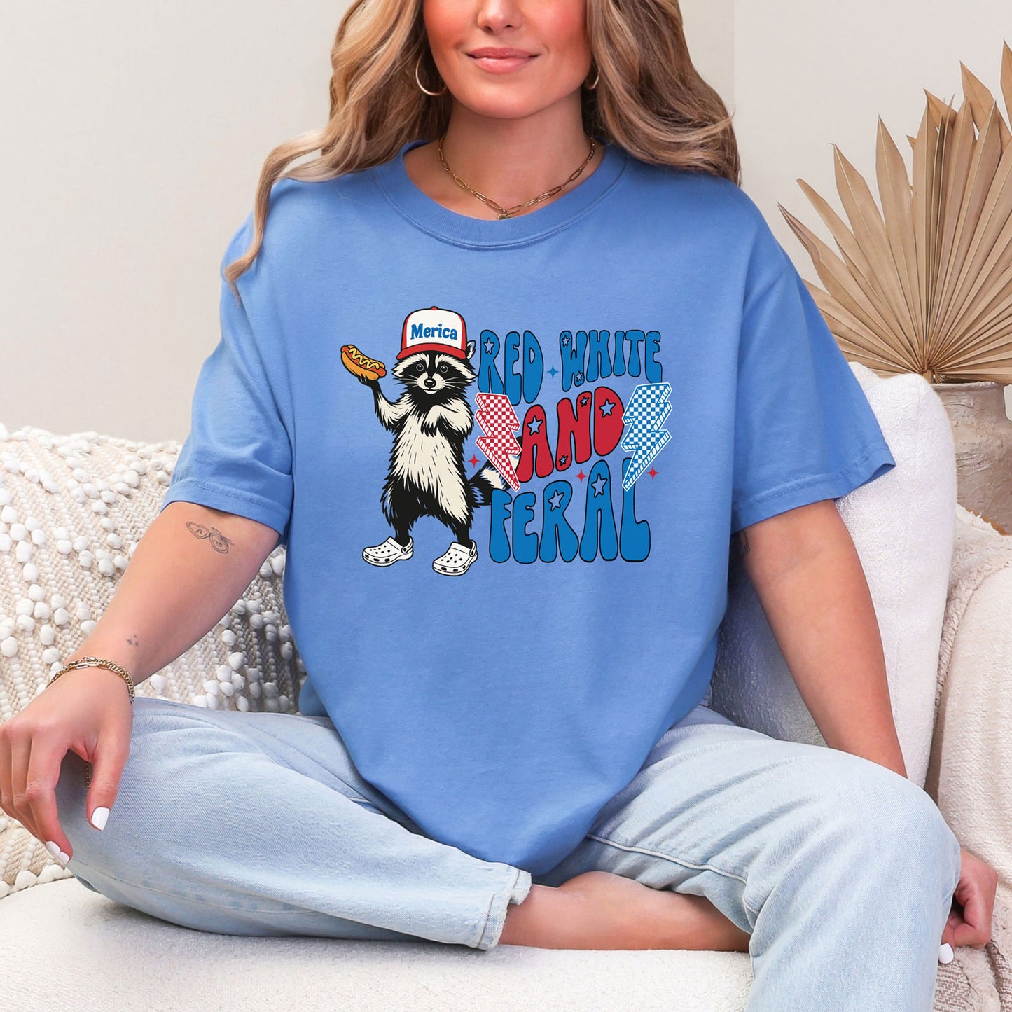 Red White & Feral Tee