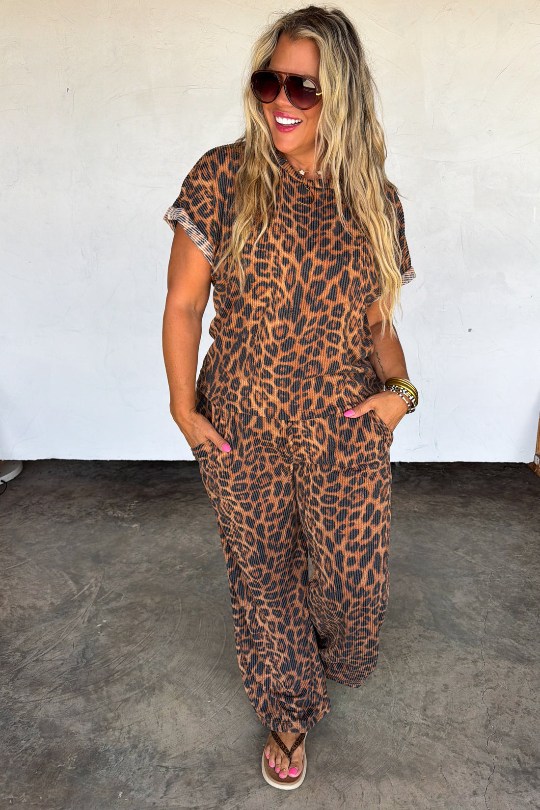 PREORDER- CHEETAH KELSEY PANT SETS