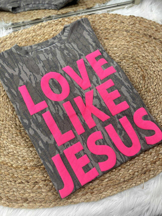 {CUSTOMIZABLE}  LOVE LIKE JESUS CAMO TEE