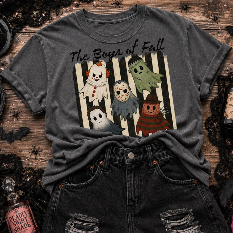 Boys of Fall Ghosts Halloween Tee