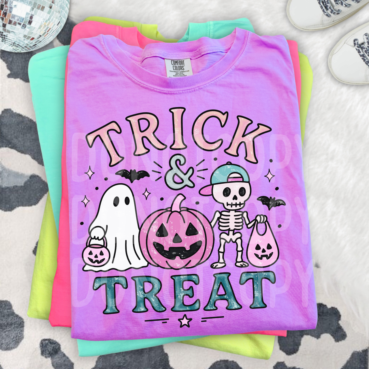 Trick & Treat Pink Pumpkin Tee