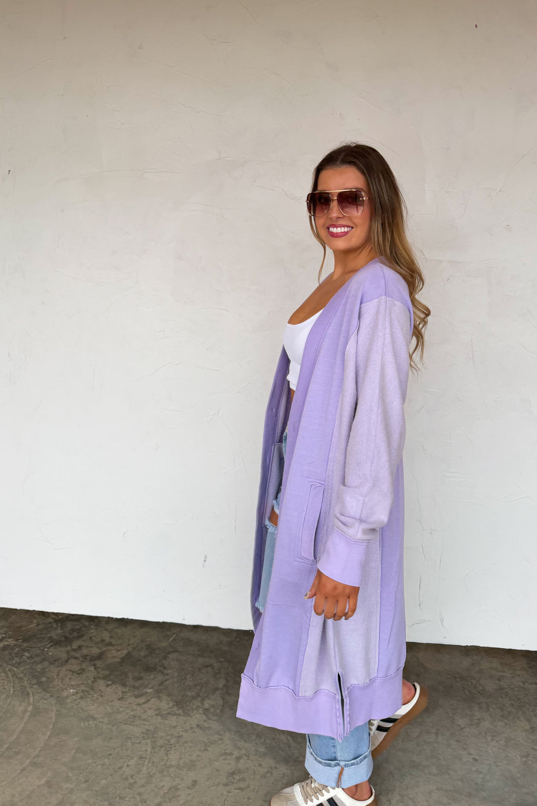 Desi Oversized Sweatshirt Cardigan | Cozy Button Up Layer
