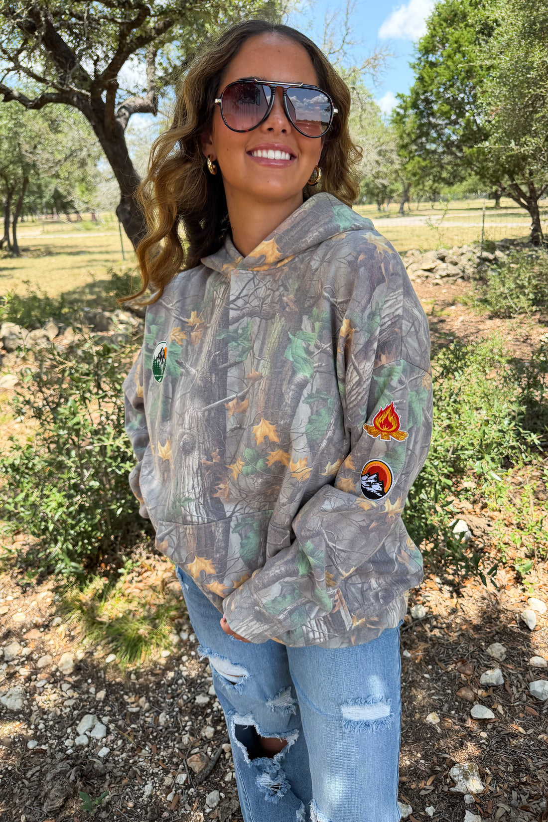 PREORDER- HIDDEN TRAIL CAMO HOODIE PULLOVER