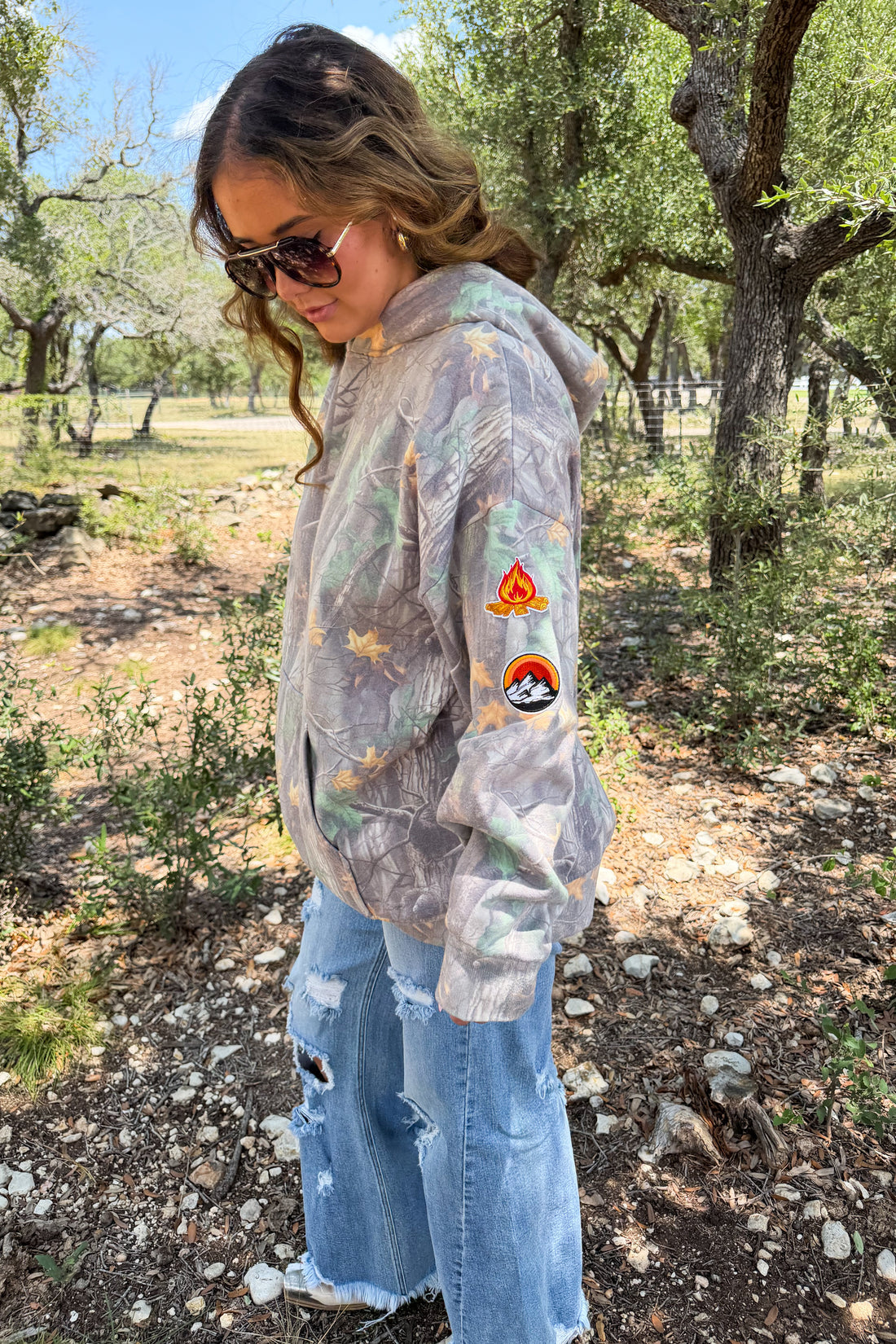 PREORDER- HIDDEN TRAIL CAMO HOODIE PULLOVER
