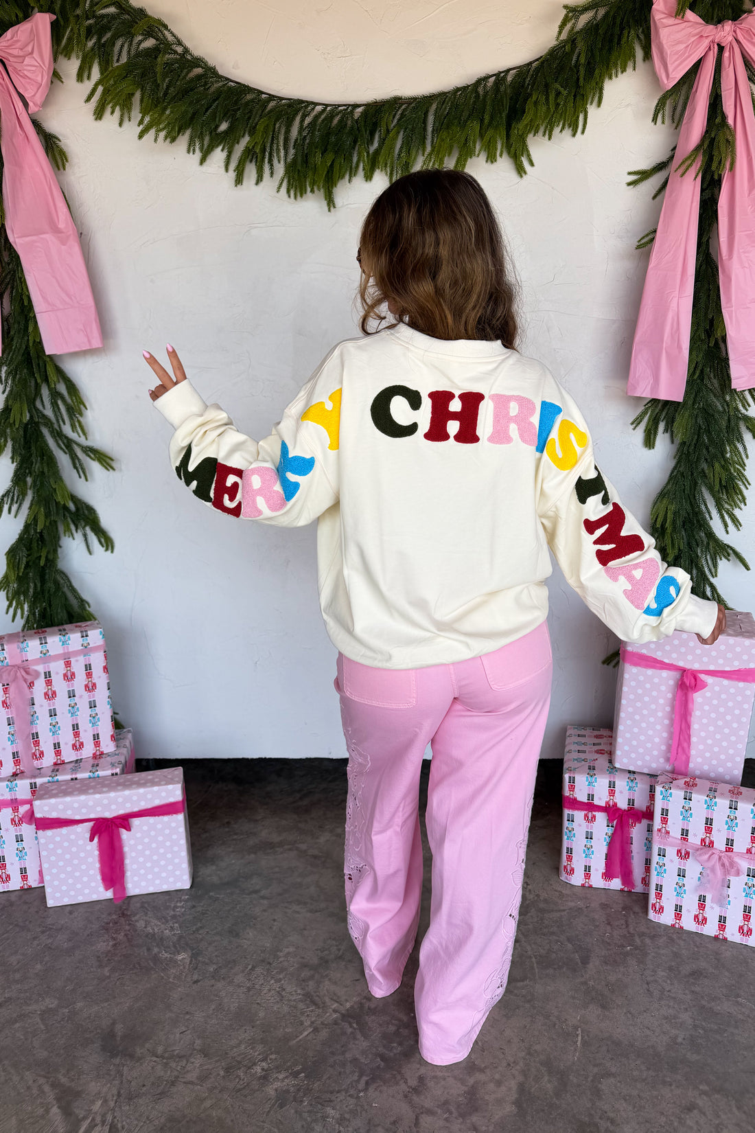 PREORDER- MERRY MESSAGE SWEATSHIRT