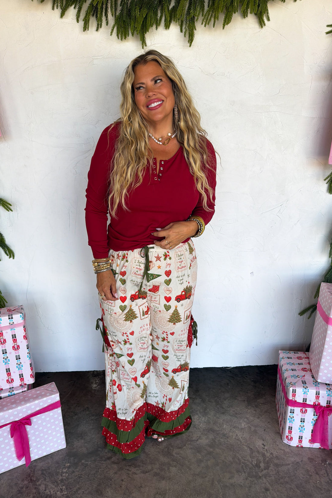 PREORDER- VINTAGE CHRISTMAS BLOOMER PANTS