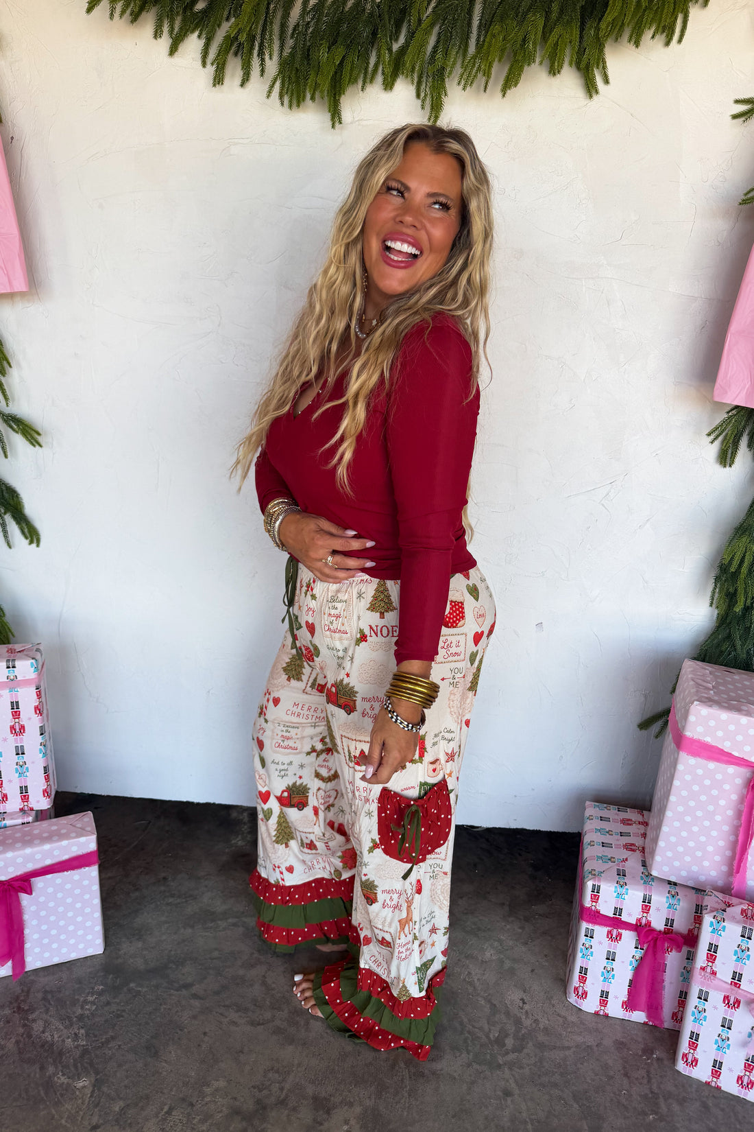 PREORDER- VINTAGE CHRISTMAS BLOOMER PANTS