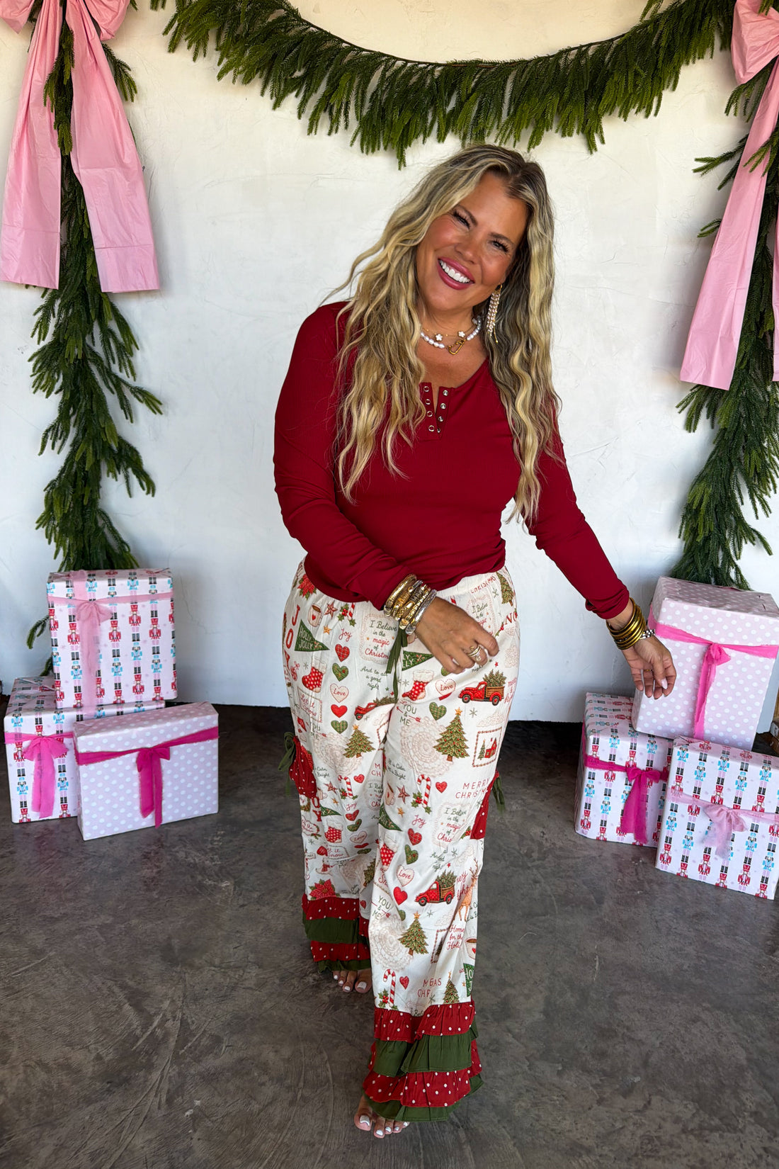 PREORDER- VINTAGE CHRISTMAS BLOOMER PANTS