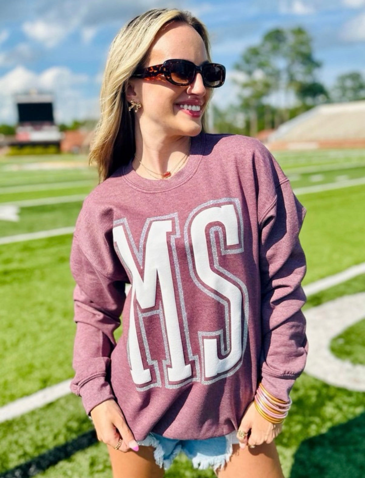 Custom State Initial Glitter + Puff Tee or Sweatshirt | Personalized State Spirit Wear