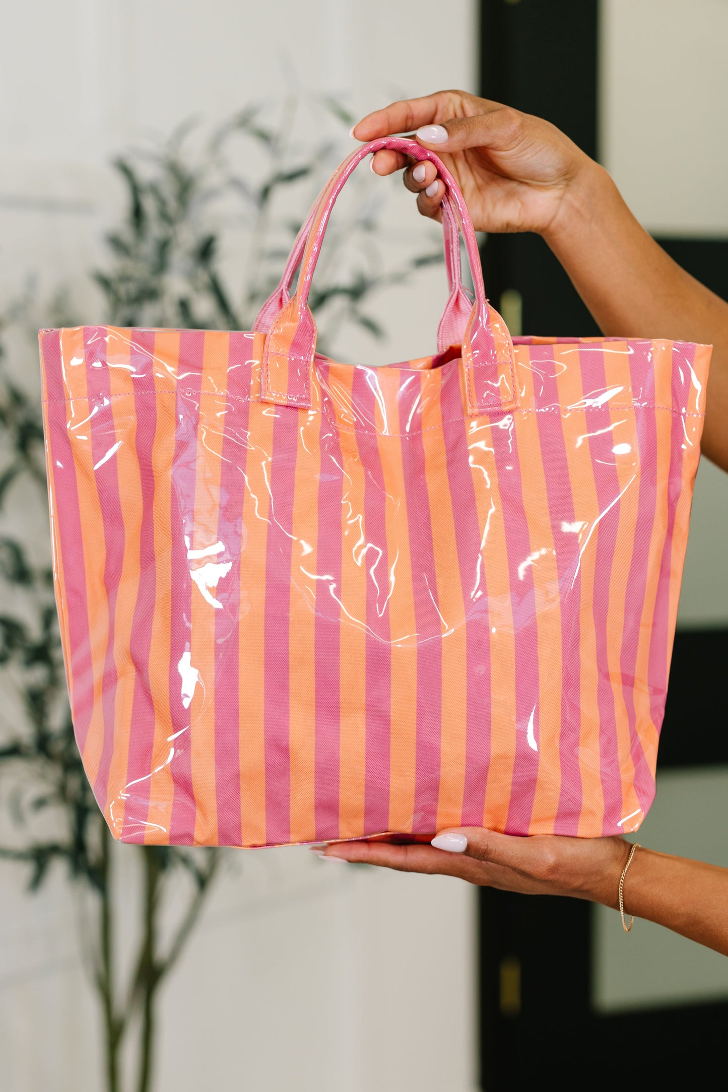 Ready to Ship Not Your Typical Tote in Pink and Orange