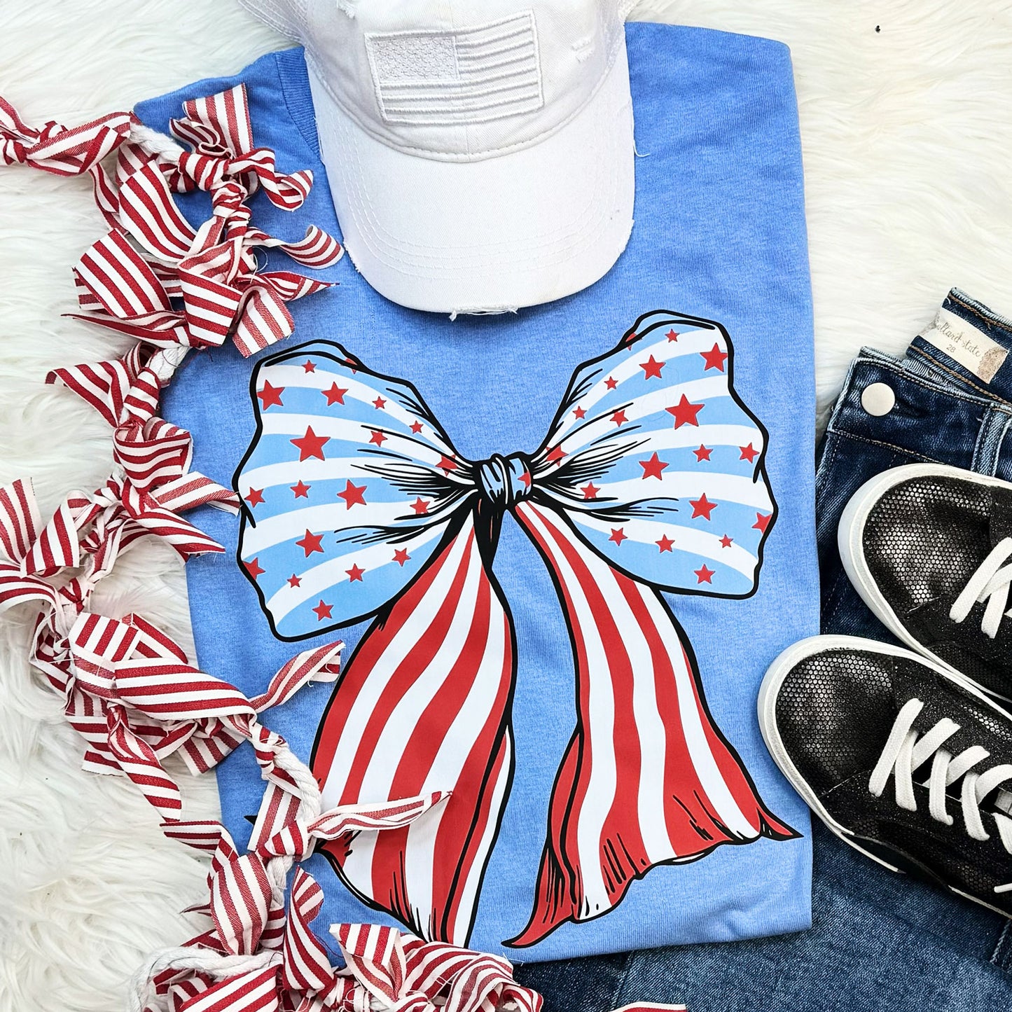 Stars and Stripes Bow  Tee