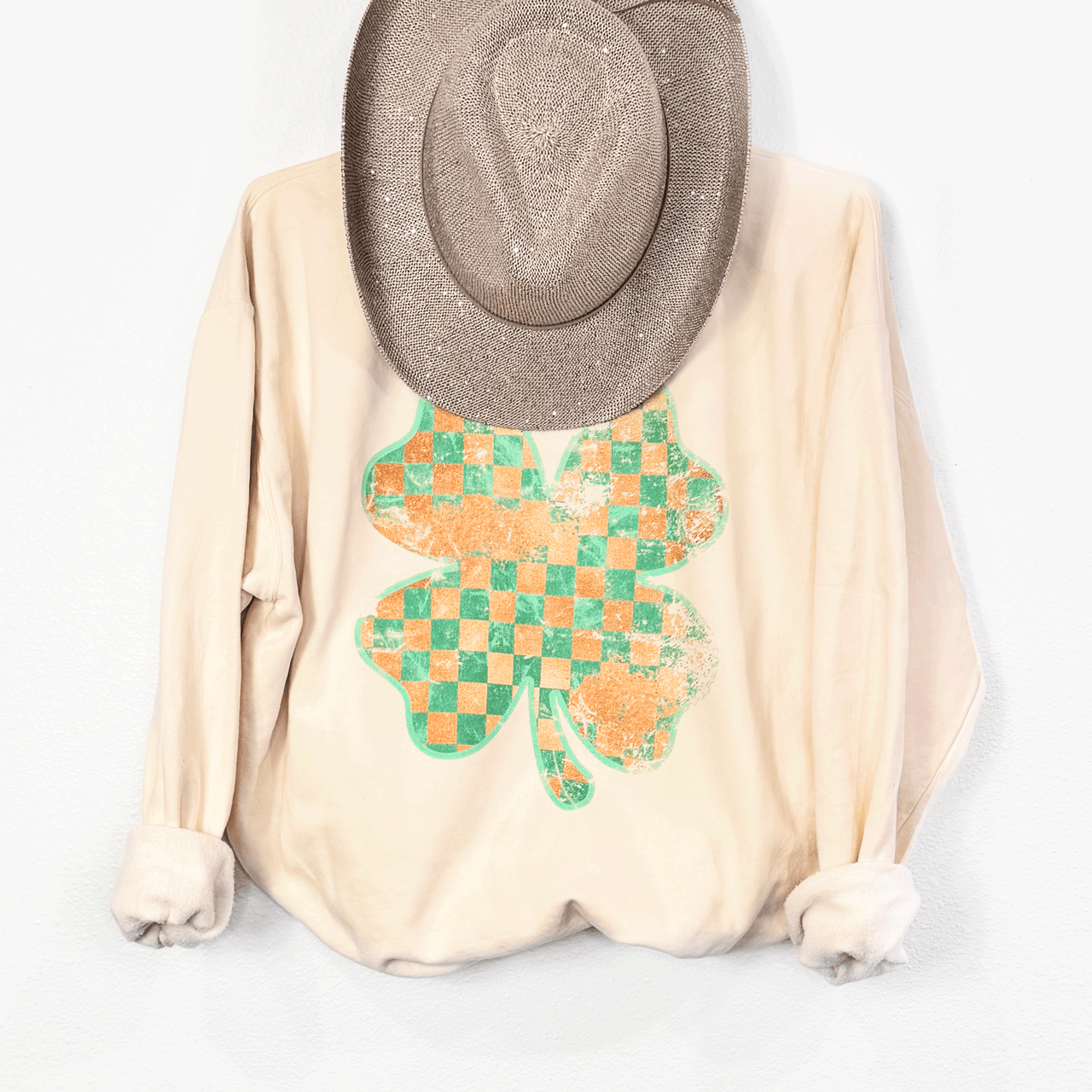 Distressed Shamrock Crewneck
