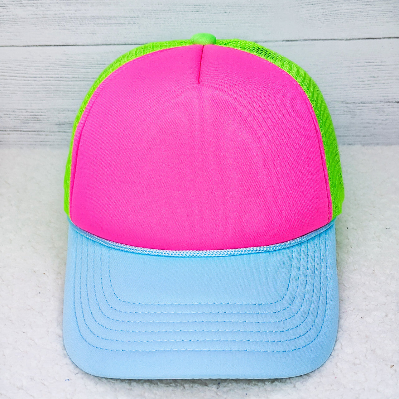 Blue Billed Tricolor Foam Trucker Hat