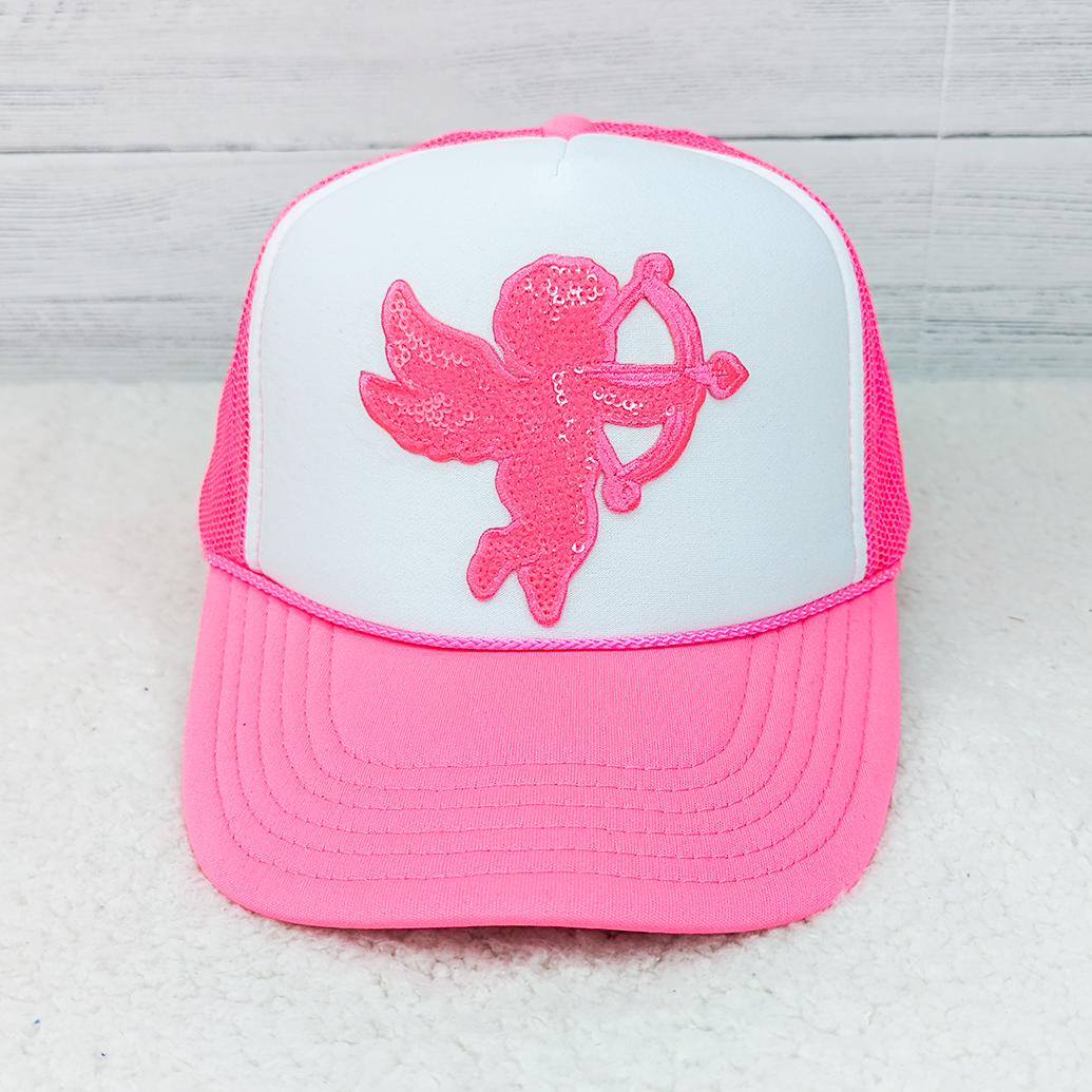 Sequin Cupid Neon Foam Trucker Hat {3 Color Options}