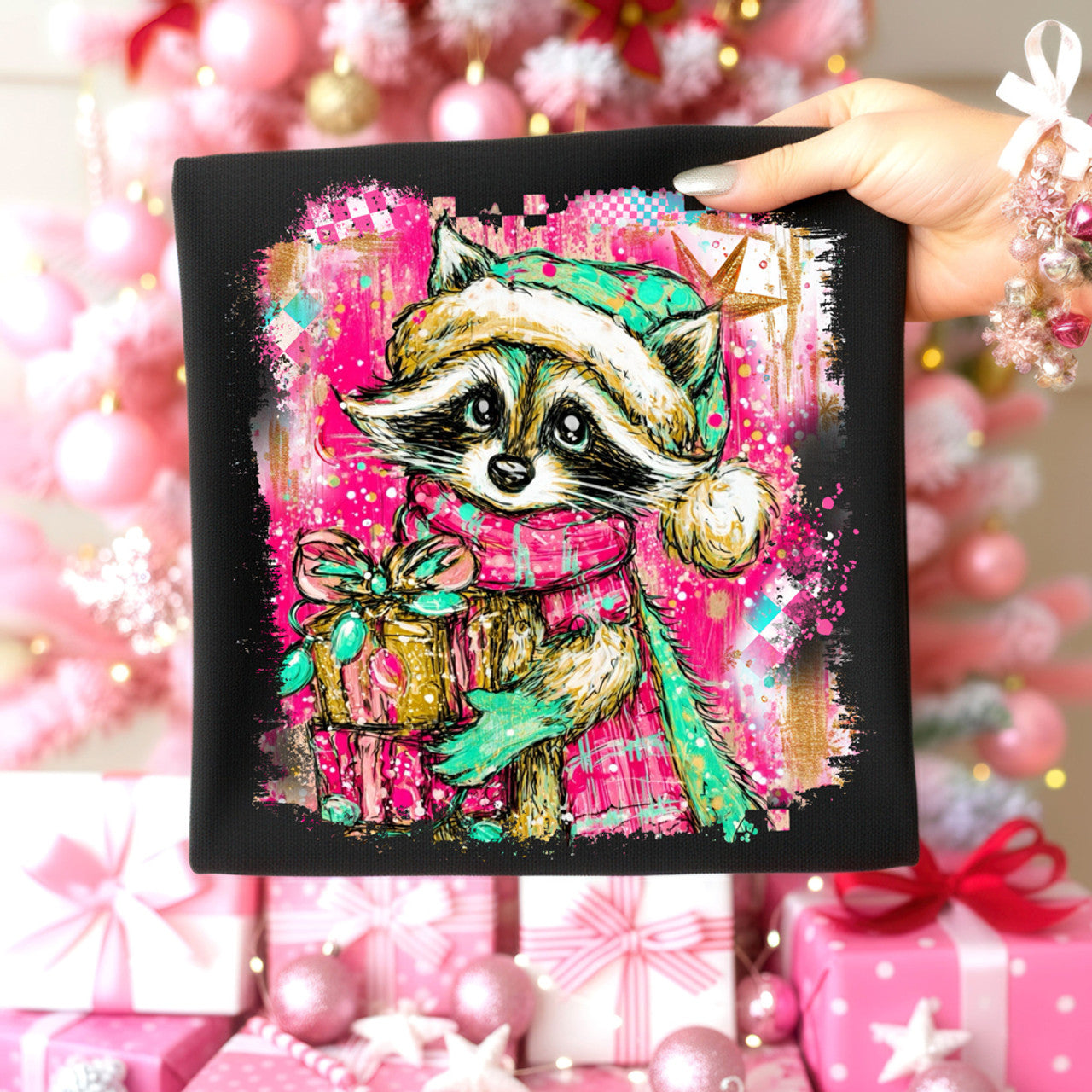 Preppy Winter Raccoon Tee