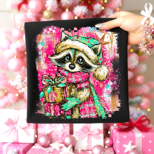 Preppy Winter Raccoon Tee