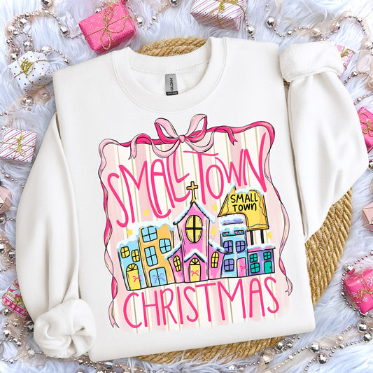 Coquette Small Town |Christmas Sweatshirt