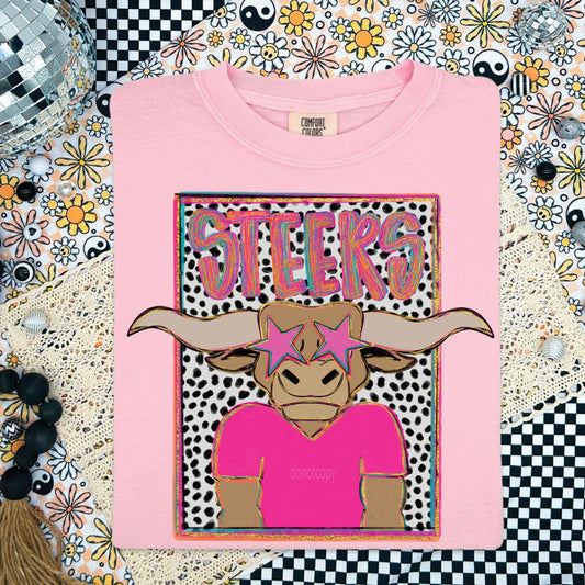 Steers Colorful Mascot Tee